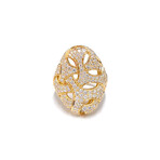 Salavetti 18k Rose Gold + Interlocking Diamond Ring // Ring Size: 7 // Pre-Owned