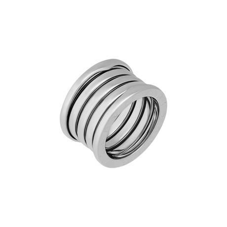 Bulgari 18k White Gold B.Zero1 5 Band Ring // Ring Size: 4.5 // Pre-Owned
