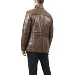 Bratislava Leather Jacket // Mink (XS)