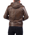 Zurich Leather Jacket // Camel (4XL)