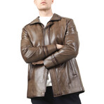 Bratislava Leather Jacket // Mink (4XL)
