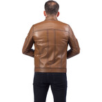 Lisbon Leather Jacket // Light Camel (S)