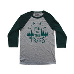 Trees Baseball Tee // Gray + Emerald (S)