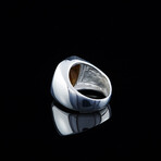 Tigers Eye Ring // Silver + Brown (8.5)