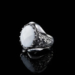 Mother of Pearl Ring // Silver + White (5.5)