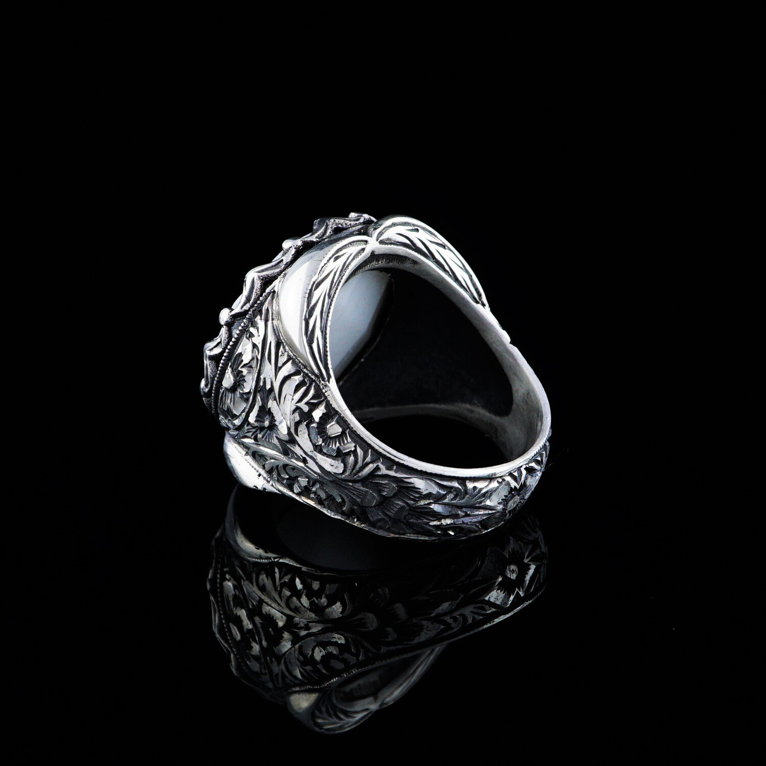 Mother of Pearl Ring // Silver + White (5) - Ephesus PERMANENT STORE ...