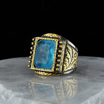 Luxurious Paraiba Tourmaline Ring // Gold, Black, Blue (5)