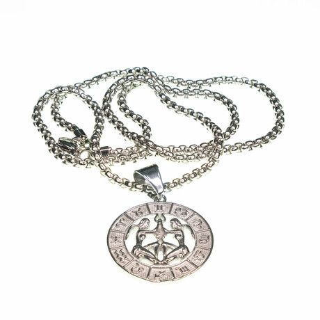 Dell Arte // Gemini Pendant Necklace // Silver