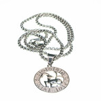 Dell Arte // Capricorn Pendant Necklace // Silver