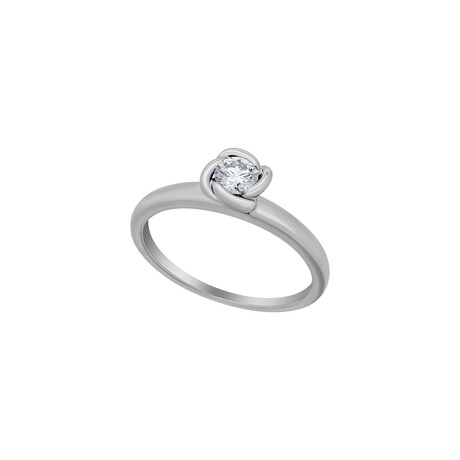Fleur Celeste Platinum + Diamond Ring I // Ring Size: 6.5 // New
