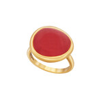 Belles Rives 18k Rose Gold + Rhodochrosite Ring // New (Ring Size: 3.75)