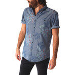 Rex Chambray Print Shirt // Blue (S)