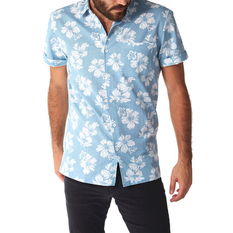 Spencer Floral Shirt // Blue (XS)