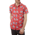 Theo Floral Shirt // Red (2XL)