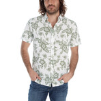 Kyle Seer Sucker Printed Shirt // Forest (L)