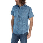 Cyrus Chambray Print Shirt // Ocean (S)