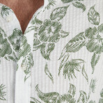 Kyle Seer Sucker Printed Shirt // Forest (M)