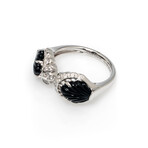 Lys 18k White Gold + Diamond + Onyx Ring // Ring Size 7 // Store Display