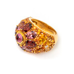 Psyche 18k Yellow Gold + Diamond + Sapphire Ring // Ring Size 7 // Store Display