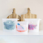 Medium Sandwich ZipBag // 2 Complete Sets (Clear Frost)