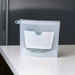 Medium Sandwich ZipBag // 2 Complete Sets (Clear Frost)