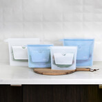 Medium Sandwich ZipBag // 2 Complete Sets (Clear Frost)