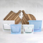 Medium Sandwich ZipBag // 2 Complete Sets (Clear Frost)