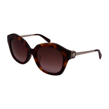 Salvatore Ferragamo // Women's SF868SA-214 Square Sunglasses // Havana