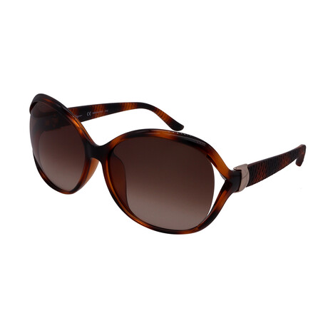 Salvatore Ferragamo // Women's SF770SA-214 Sunglasses // Tortoise + Brown Gradient