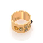 Lalique Petillante 18k Gold Diamond + Amber Crystal Ring // Ring Size 7 // Store Display