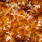 Genuine Citrine Clustered Heart + Custom Metal Stand