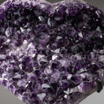 Massive Genuine Amethyst Clustered Heart + Custom Metal Stand