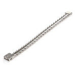 John Hardy Modern Chain Sterling Silver Diamond Bracelet // Store Display