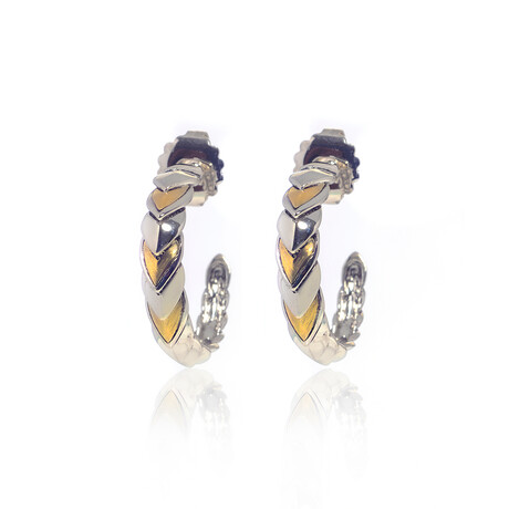 Legends Naga Sterling Silver + 18k Yellow Gold Earrings // Store Display