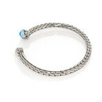 John Hardy // Classic Chain Sterling Silver + Blue Topaz Bracelet // 6" // Store Display