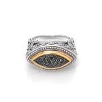 Konstantino Asteri Sterling Silver Pave Diamond Ring // Ring Size 6.25 // Store Display