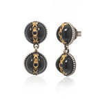 Konstantino Thetis Sterling Silver + Onyx Earrings // Store Display