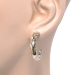 Legends Naga Sterling Silver + 18k Yellow Gold Earrings // Store Display