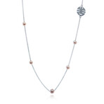 Mimi Milano Ognibene 18k White Gold Diamond + Pearl Necklace // Store Display