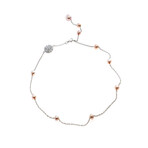 Mimi Milano Ognibene 18k White Gold Diamond + Pearl Necklace // Store Display