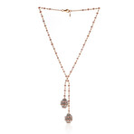 Garbo 18k Rose Gold + Pearl + Sapphire Necklace // 16" // Store Display