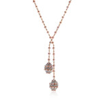 Garbo 18k Rose Gold + Pearl + Sapphire Necklace // 16" // Store Display