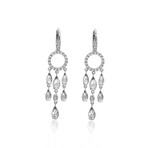Mimi Milano Angie 18k White Gold Diamond + Topaz Earrings I // Store Display