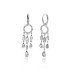 Mimi Milano Angie 18k White Gold Diamond + Topaz Earrings I // Store Display