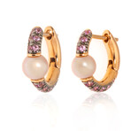 Mimi Milano Nagai Sirenette 18k Rose Gold + Pearl Earrings II // Store Display