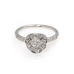 Rose 18k White Gold Diamond Ring // Store Display (Ring Size 6.5)