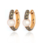 Mimi Milano Nagai Sirenette 18k Rose Gold + Pearl Earrings I // Store Display