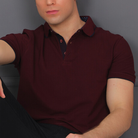 Duval Polo Shirt // Burgundy (Medium)