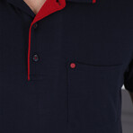 Frison Polo Shirt // Dark Blue (Medium)