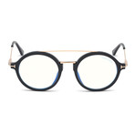 Men's Blue Light Blocker Round Optical Frames // Matte Black